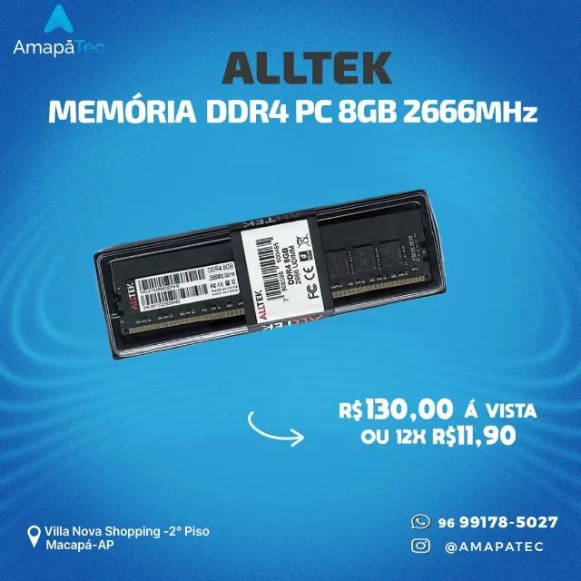 Memória Ram Alltek 2666MHz DDR4