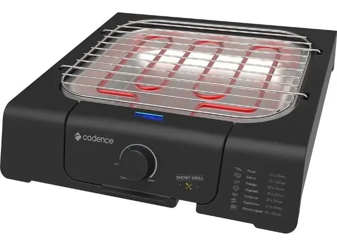 Churrasqueira Grill Eletrica Cadence Short, 1200W, Preto, 220V, GRL805 - Foto 4