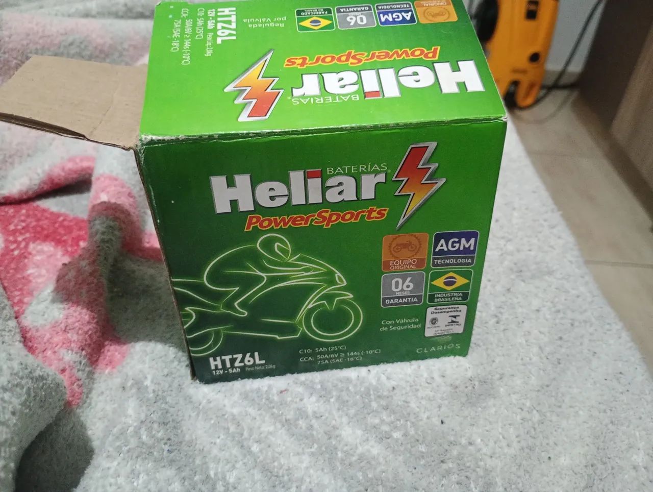 Bateria de Moto Heliar HTZ6L 12V 5Ah - Foto 2