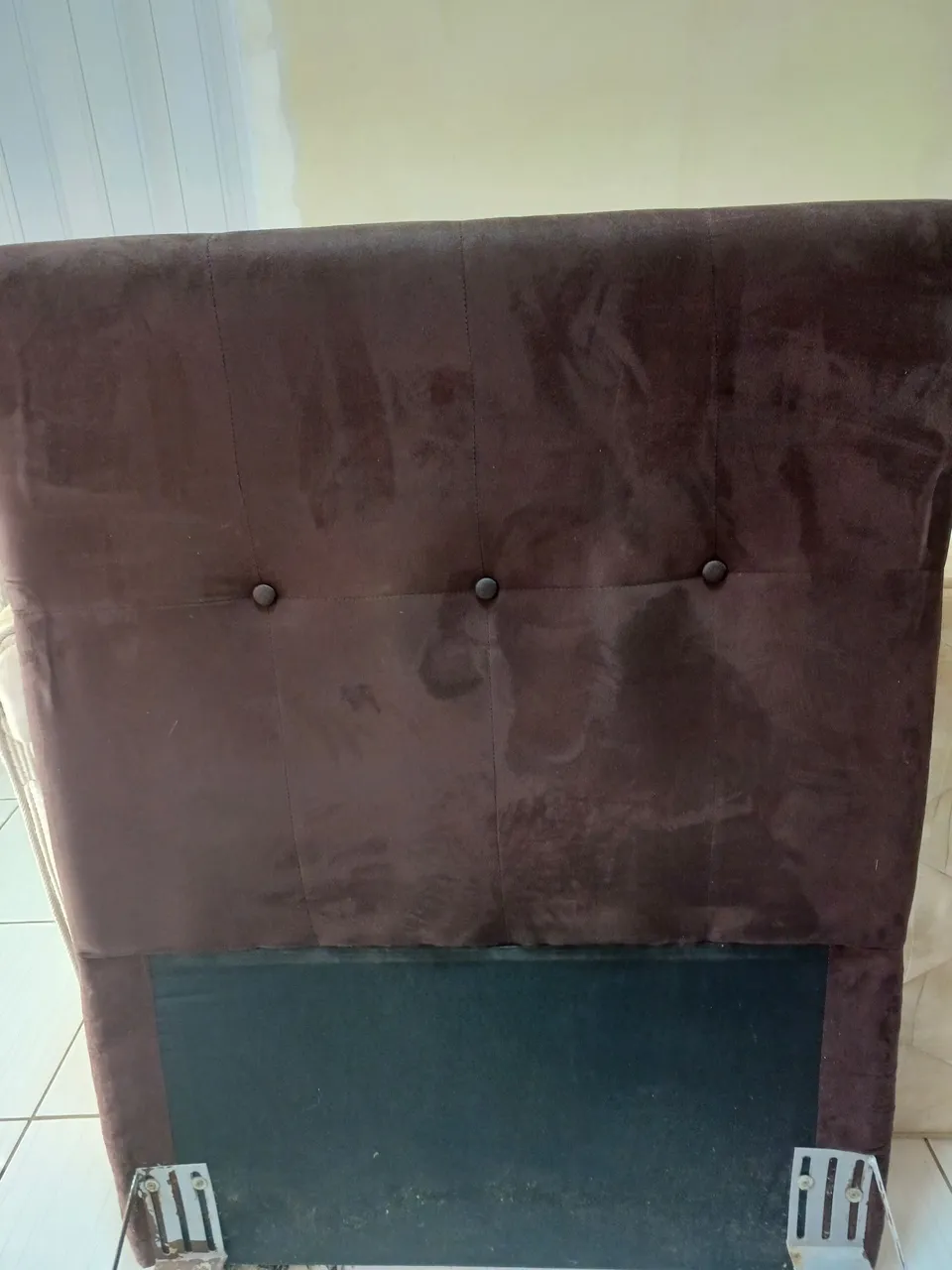 Cabeceira de Cama Estofada Marrom