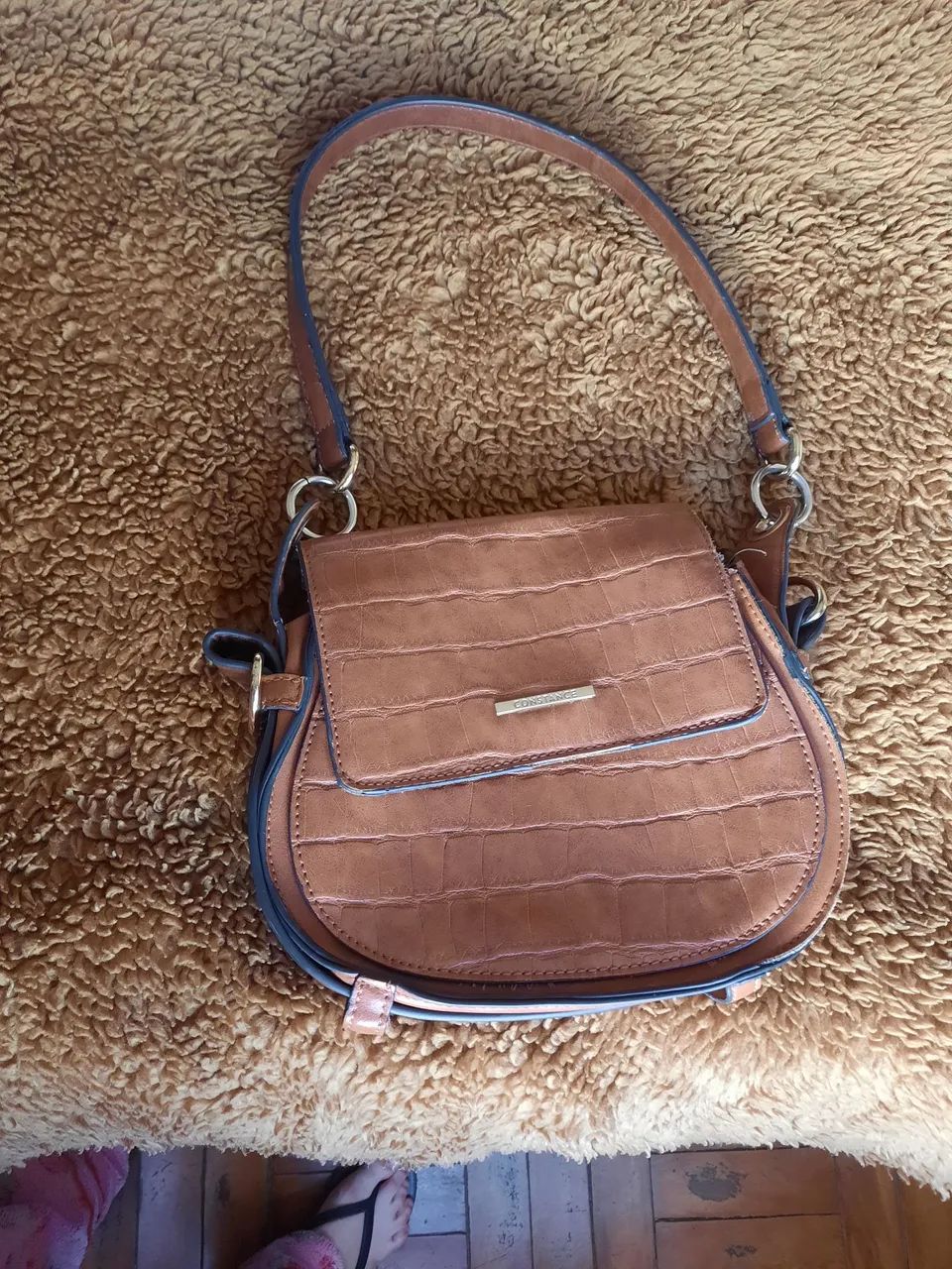 Bolsa de ombro Constance marrom