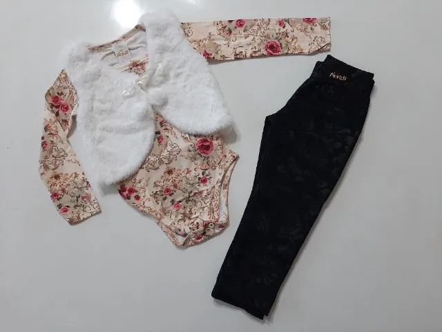 NOVO Conjunto Inverno Infantil Menina Pelúcia - Foto 6
