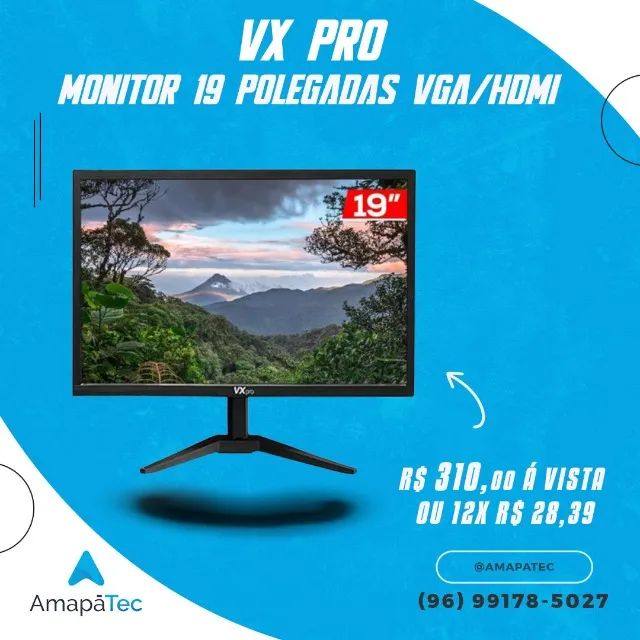 Monitor Vx Pro 19 Pol 60hz, 5ms, HDMI/vga