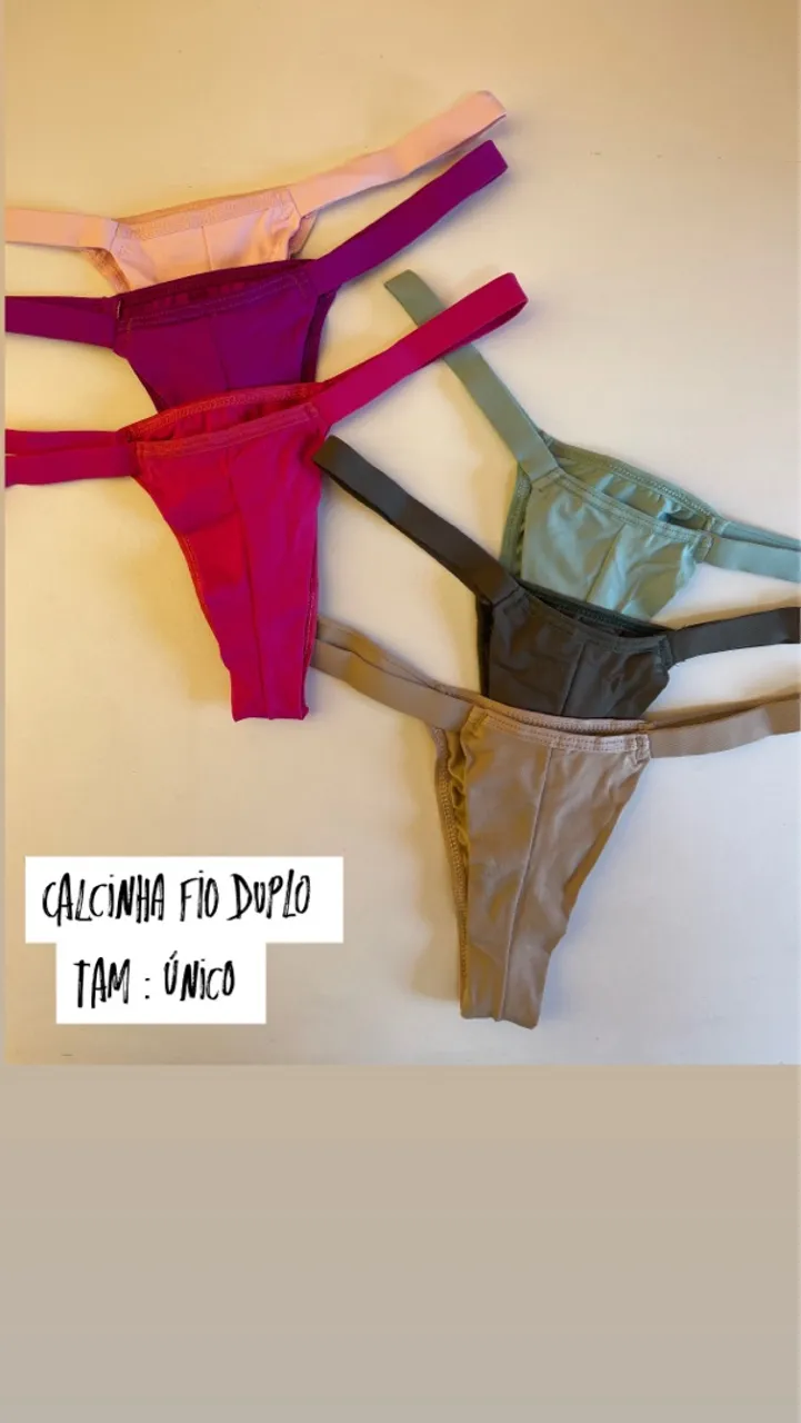 Calcinha Fio Duplo - Diversas Cores 15,00 cada
