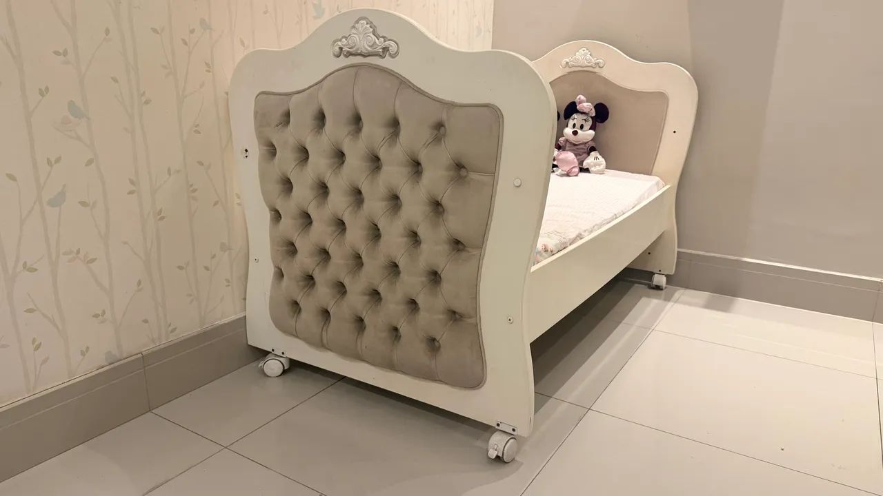 Berço Quater 2 em 1 Provençal + Colchão Impermeável