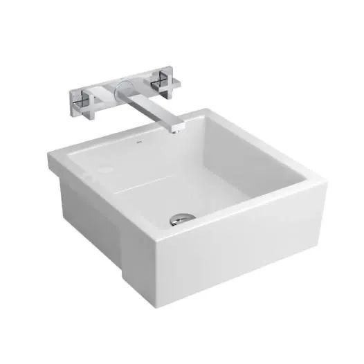 Cuba de Semiencaixe Quadrada L.800.17 410mm Branco Deca