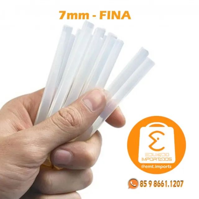 Kit Bastão de Cola Quente 10 Peças 7mm BOM-5536