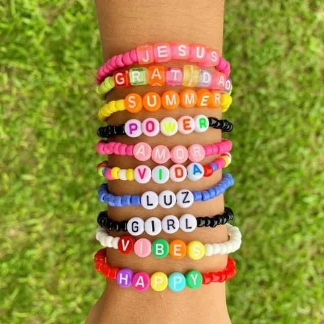 Pulseira de Miçanga Personalizada com Nome