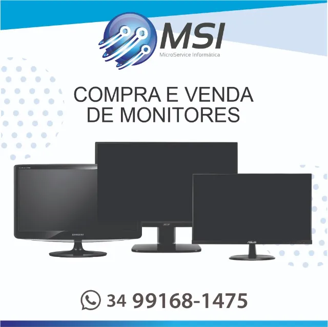 Monitores novos e usados