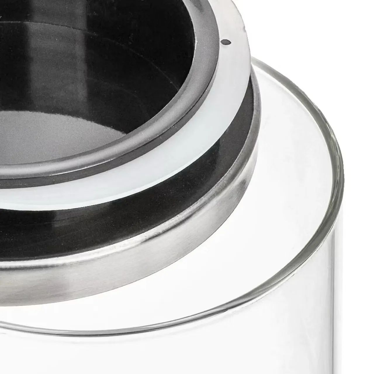 Conjunto de 3 potes de vidro com tampa de inox - Foto 3