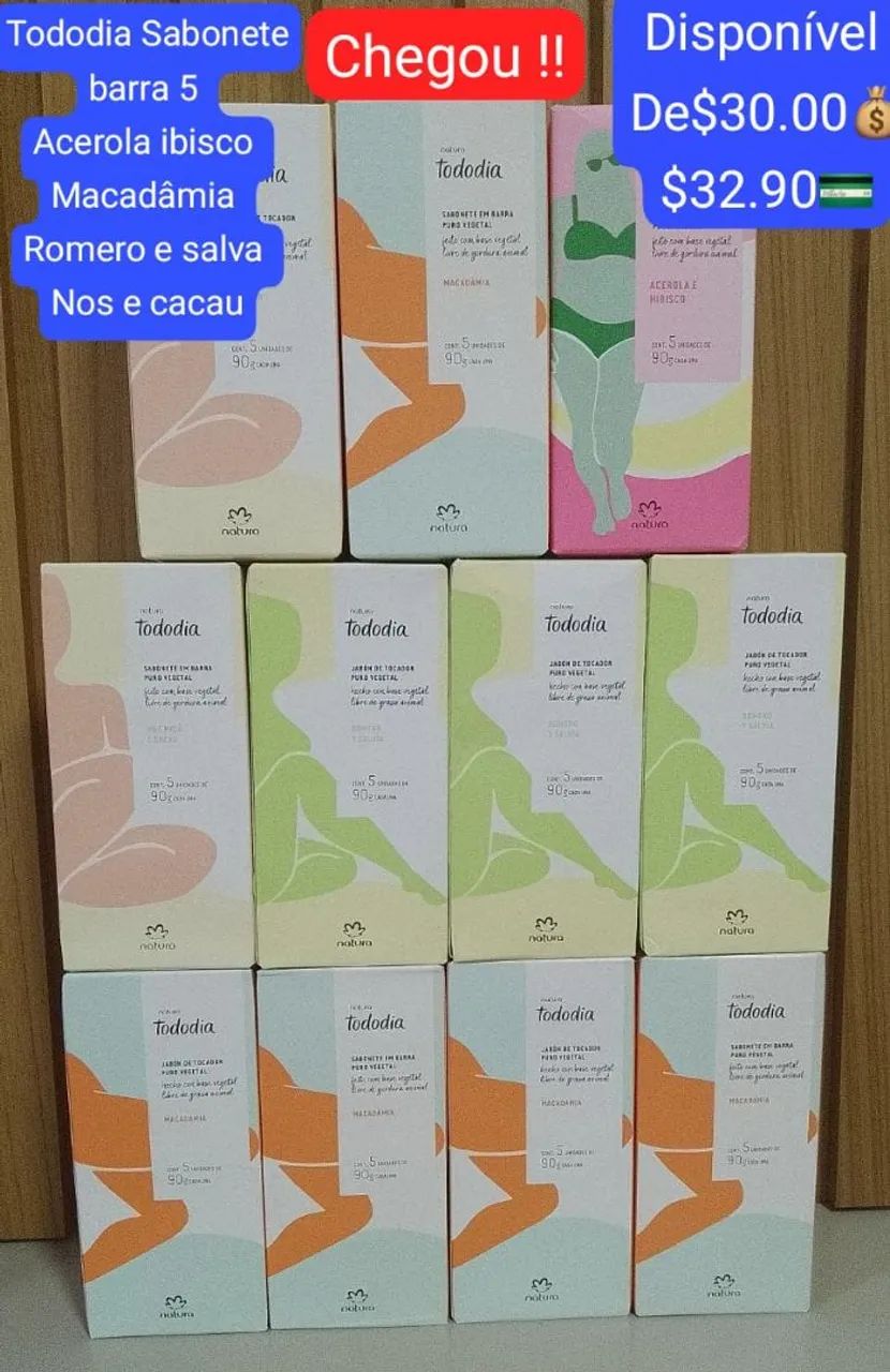 Sabonetes Tododia Natura - 90g - Diversas Fragrâncias -  Novo