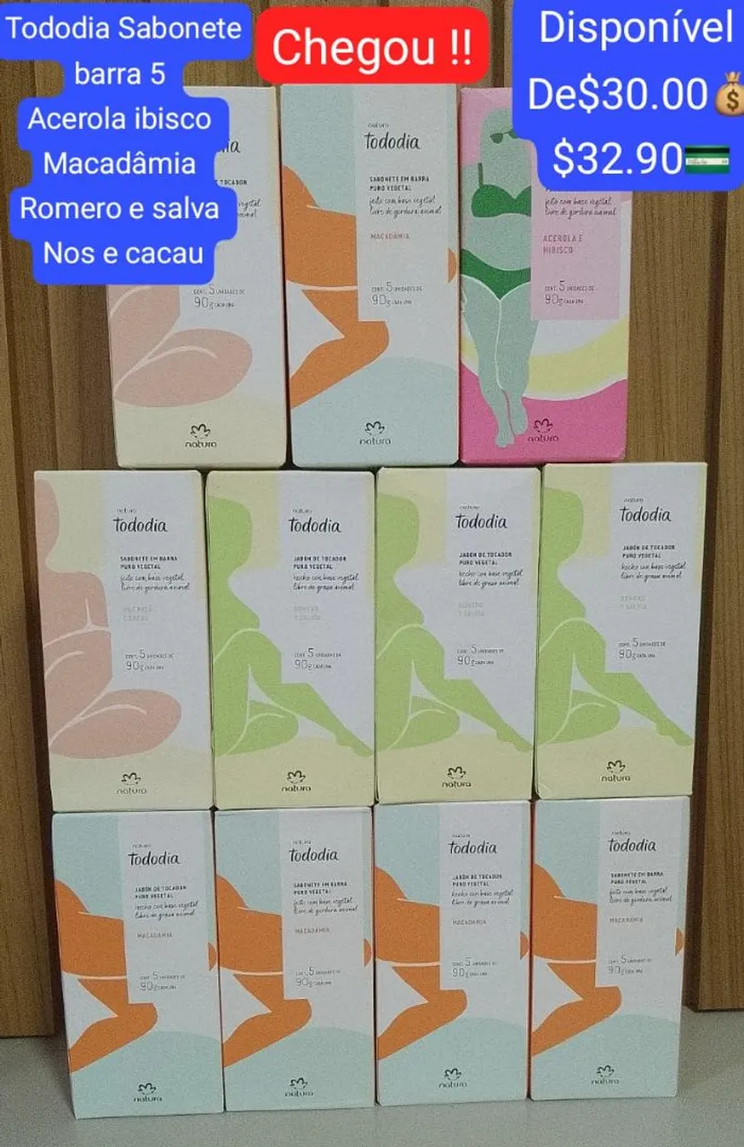 Sabonetes Tododia Natura - 90g - Diversas Fragrâncias - Novo