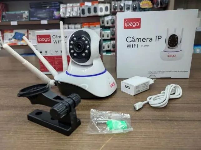 Câmera ip Wifi Kp-ca127 Ípega Hd 720p Visão Noturna 3 Antenas