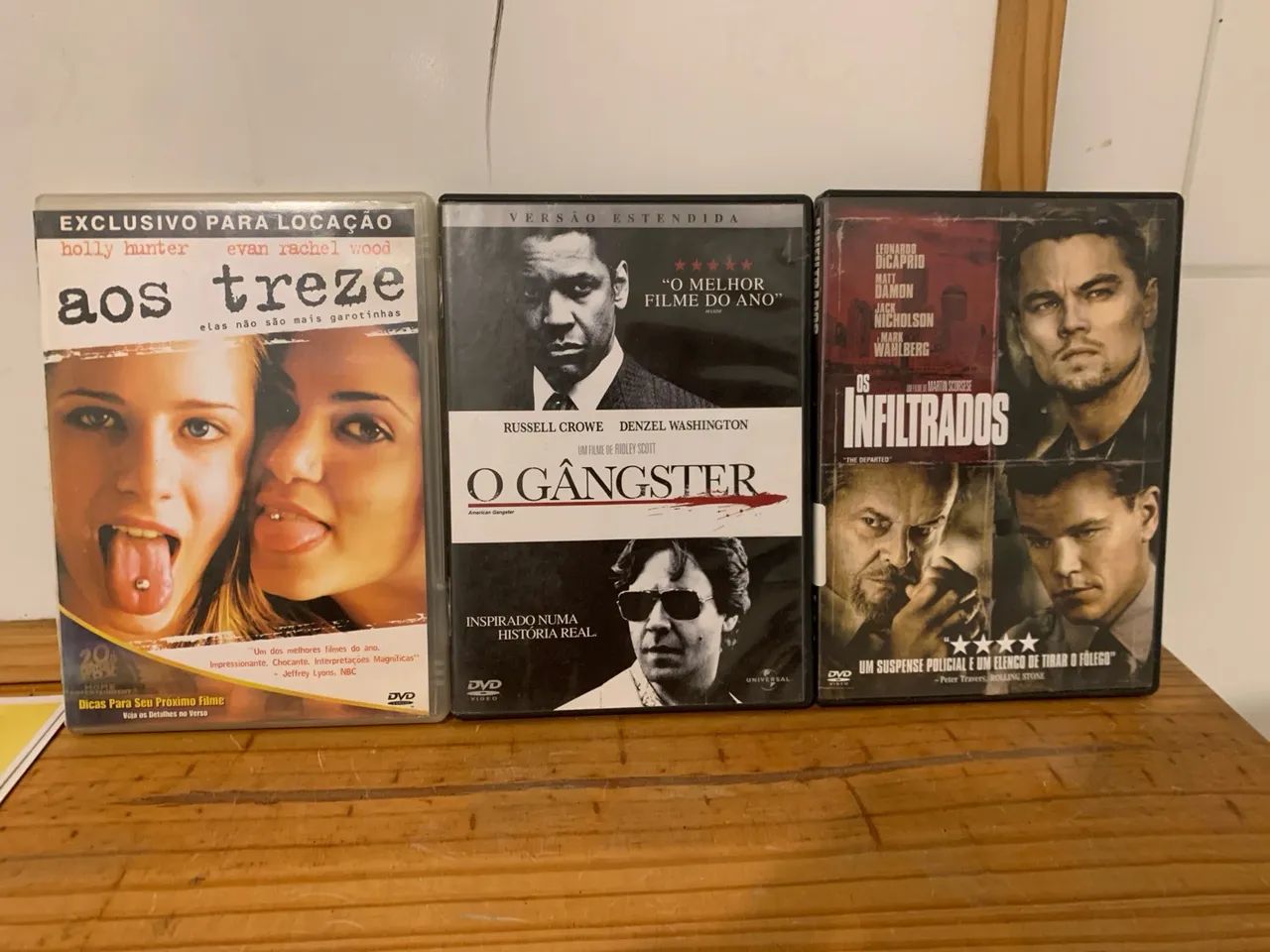 DVDs Originais - O Gangster, Os Infiltrados e 13 anos