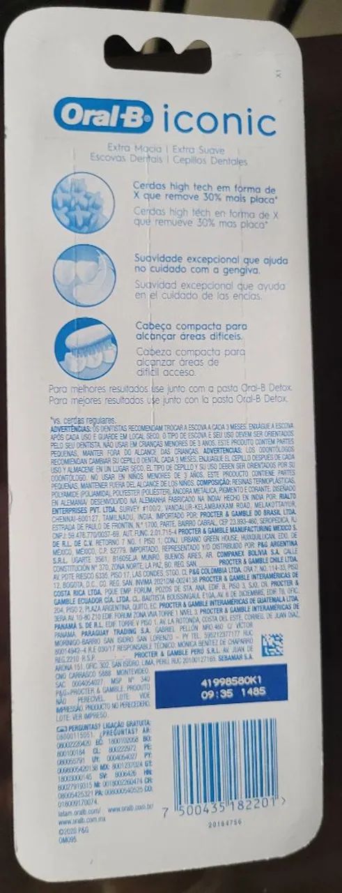 Kit com 3 Escovas de Dente Oral-B Iconic - Foto 2