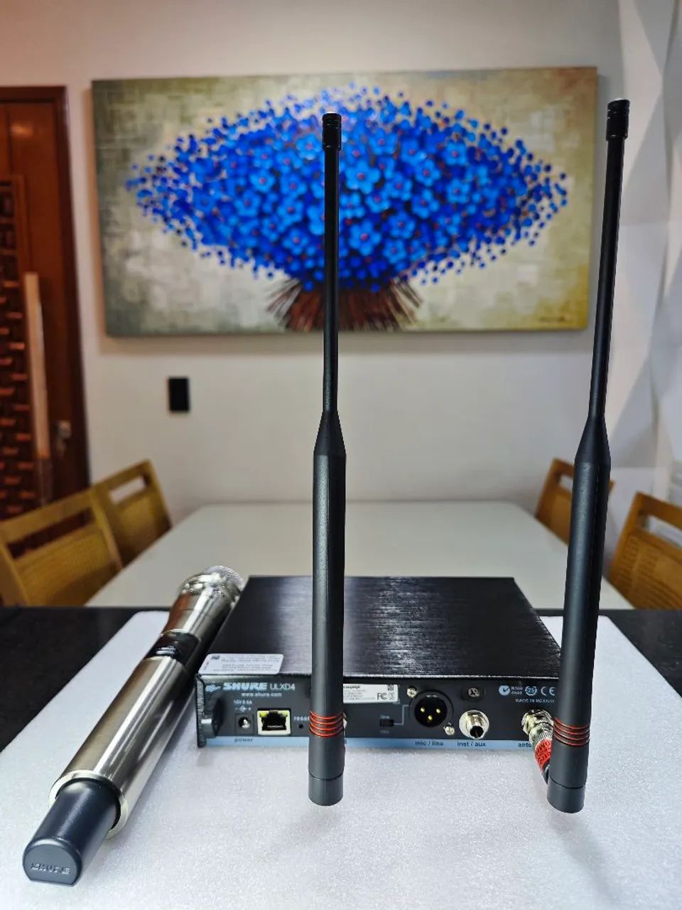 Microfone  Shure ULXD4 KSM8 PRATA - Foto 6