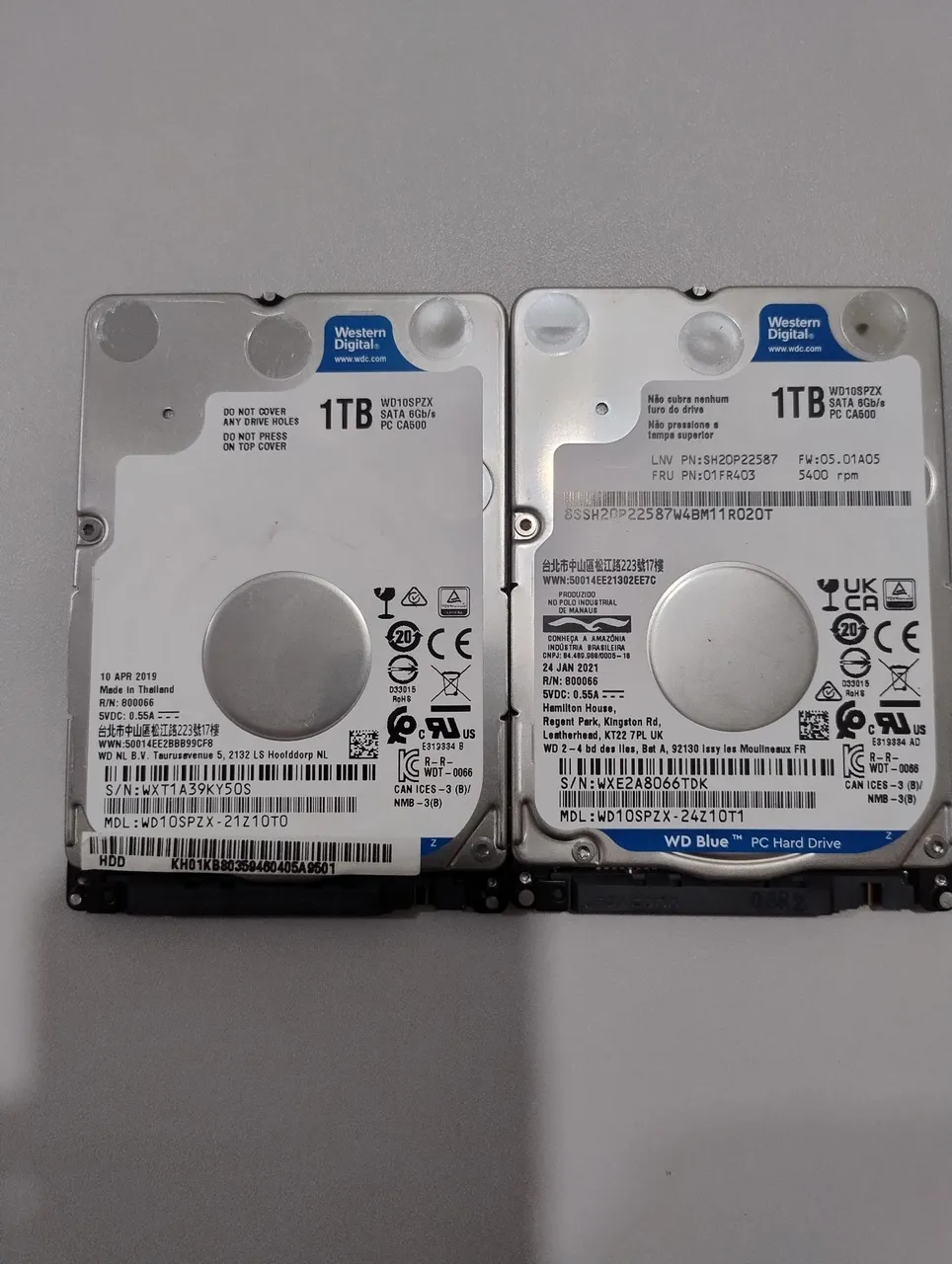 HD Western Digital 1TB WD10SPZX SATA 6Gb/s PC CA500 2 unidades