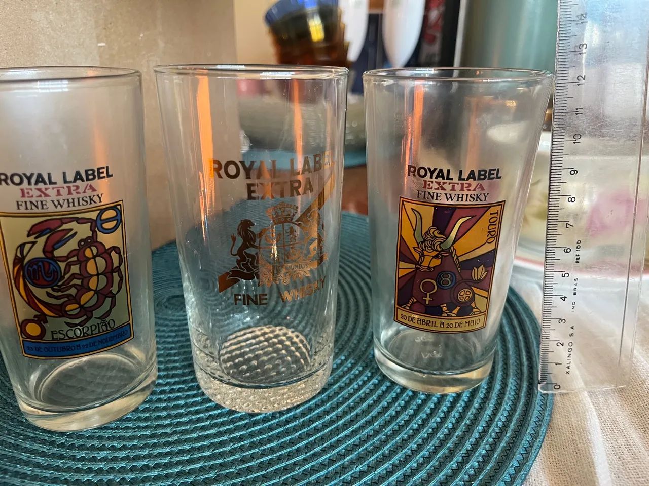 3 Copos de Vidro Royal Label Extra - Coleção de Signos - Foto 2