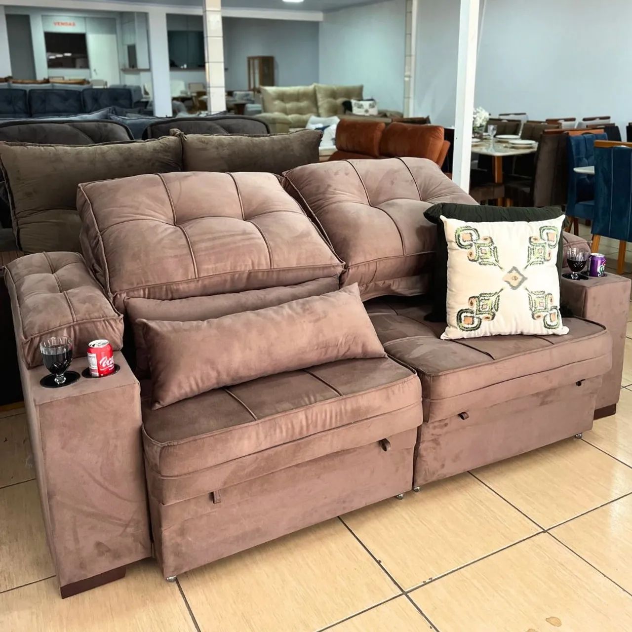 Sofá Retrátil e reclinável LARGURA 2.50 PROMOÇÃO  - Foto 3