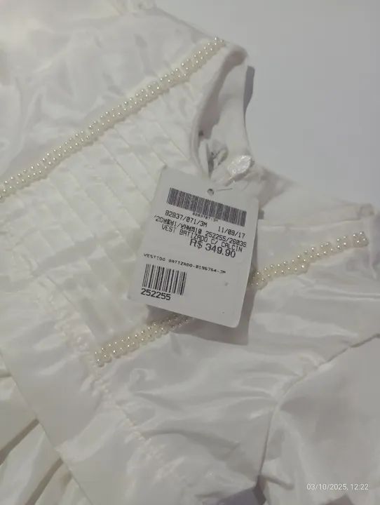Vestido branco para bebê - Novo - Foto 3