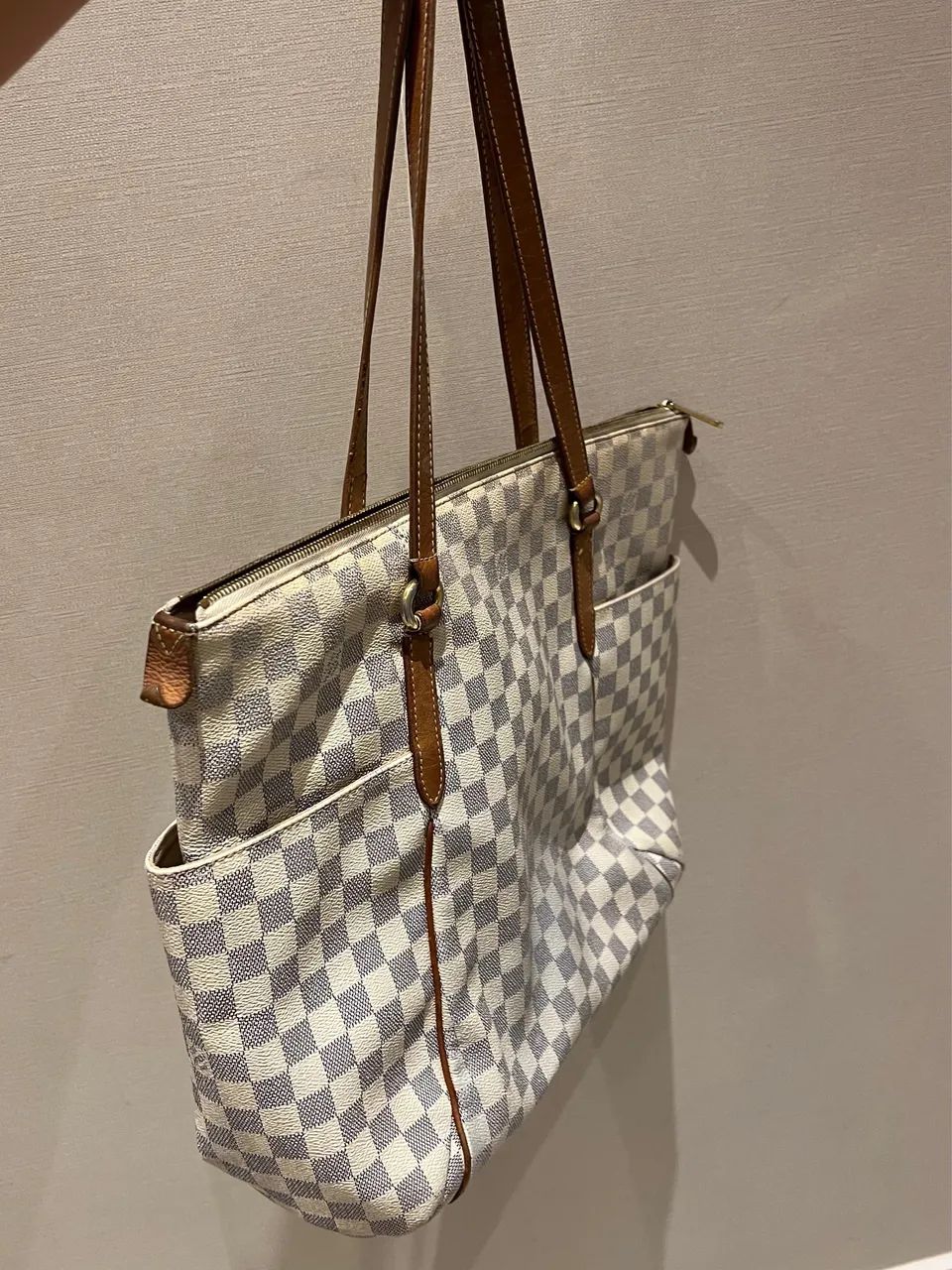 Bolsa Original Usada Louis Vuitton Totally Damier Azur GM - Foto 2