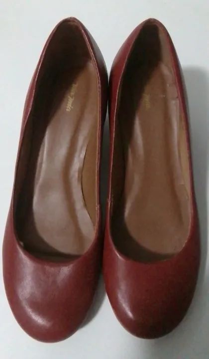 Scarpin Via Mia Salto Bloco Cor Telha Elegante Versátil Lindo - Foto 5