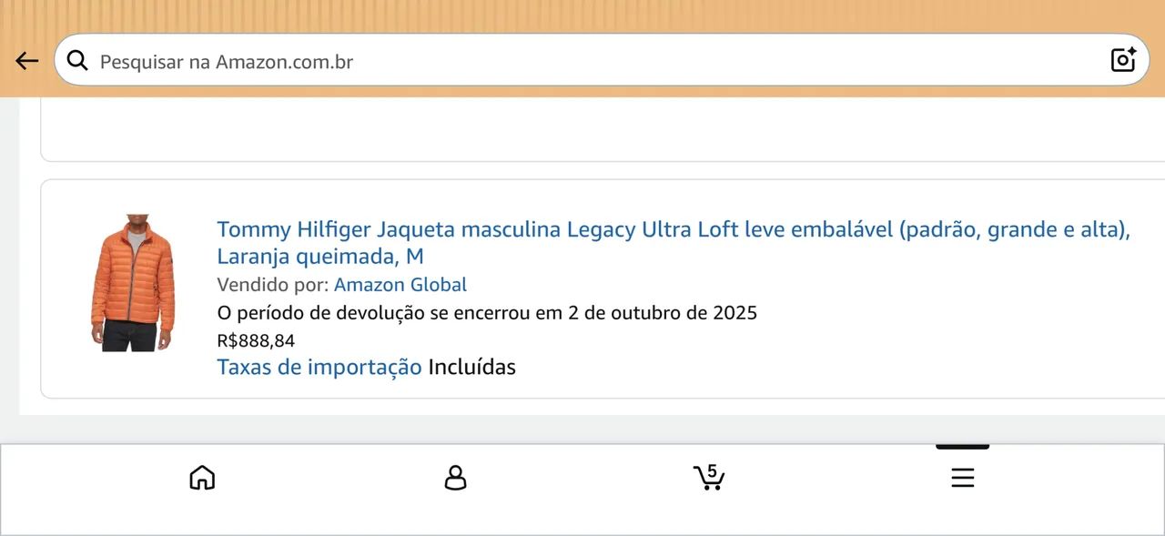 Jaqueta Tommy Hilfiger Laranja ORIGINAL - NOVA - M - Foto 2