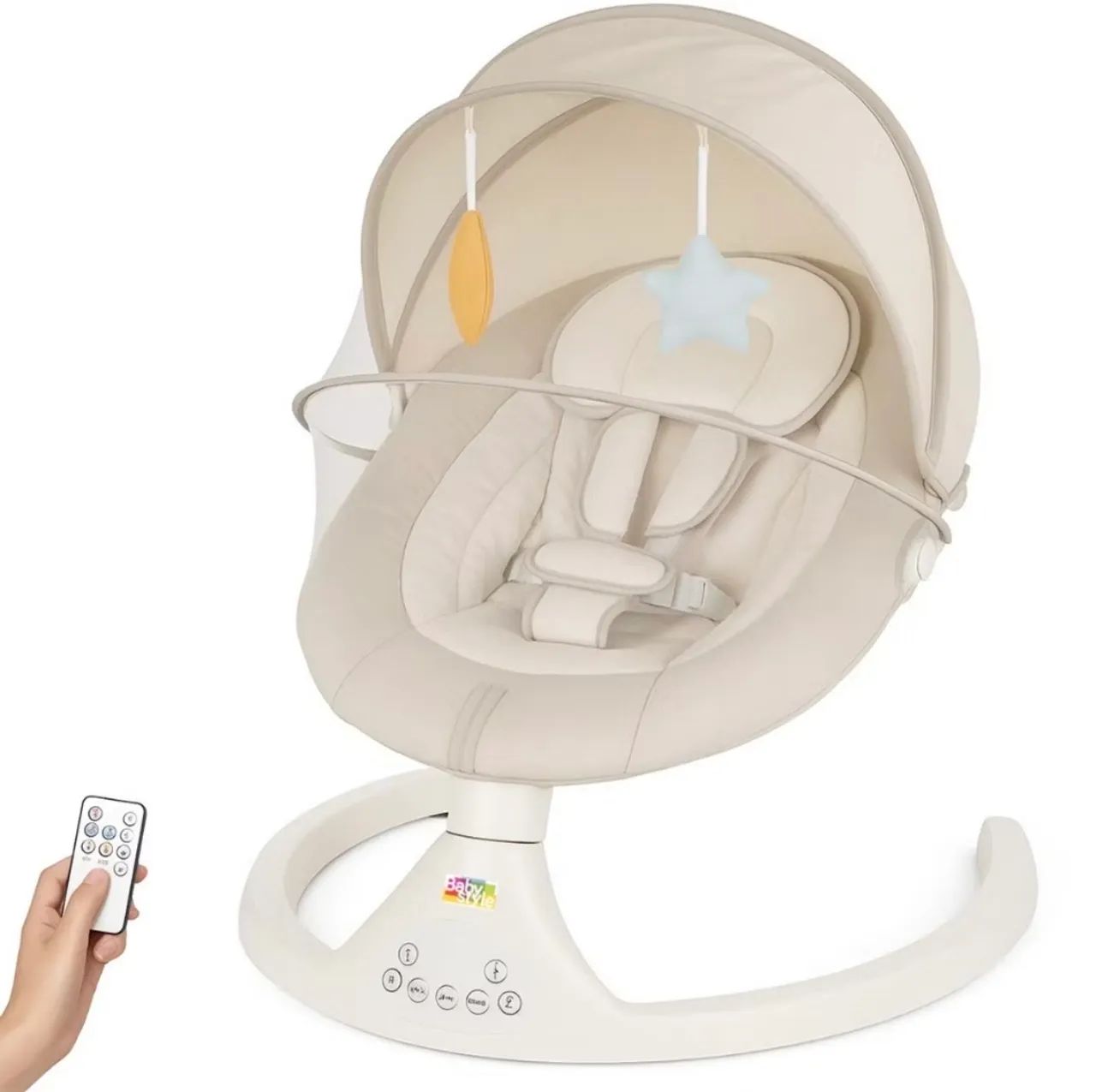 Cadeira de balanço de bebê automática 