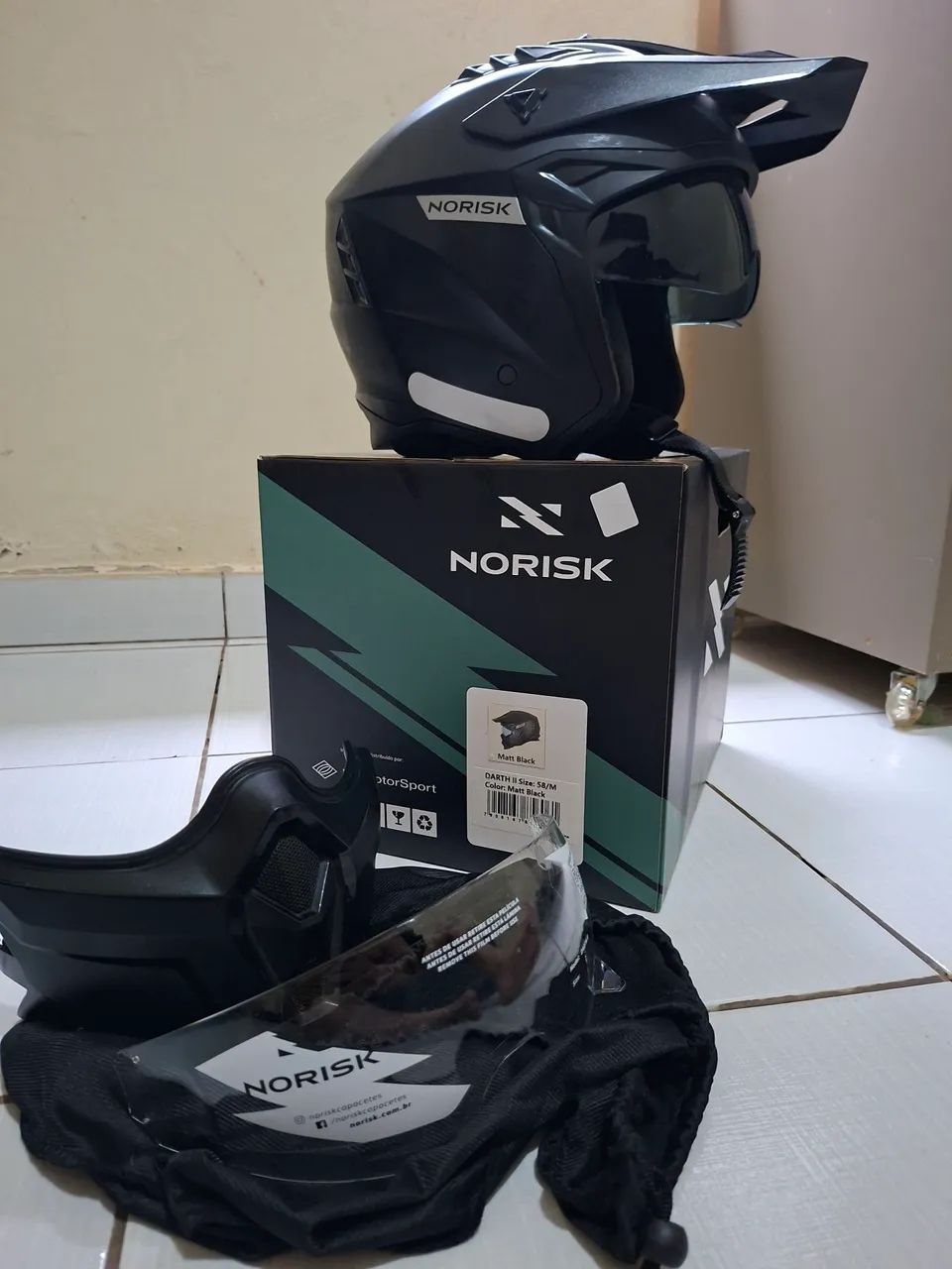 Capacete Norisk Darth 2 Preto Fosco Black Multimodal Tam 58 - Foto 6