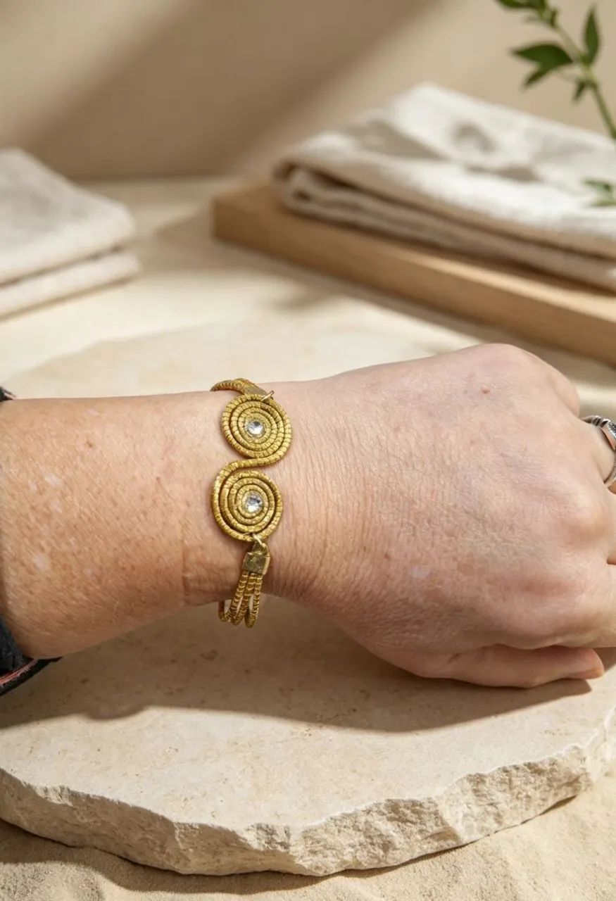 Pulseira em Capim Dourado - Foto 3