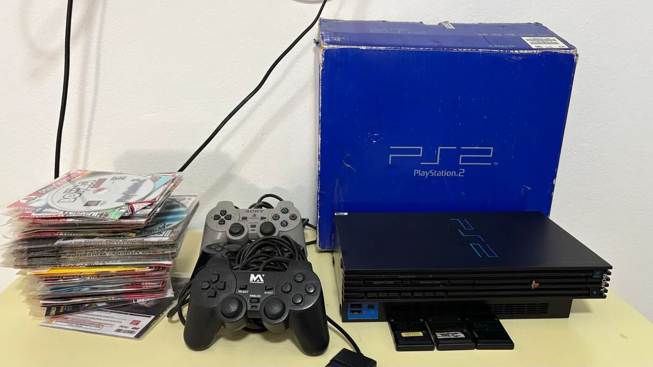 PlayStation 2 Fat COMPLETO FUNCIONANDO DESBLOQUEADO 