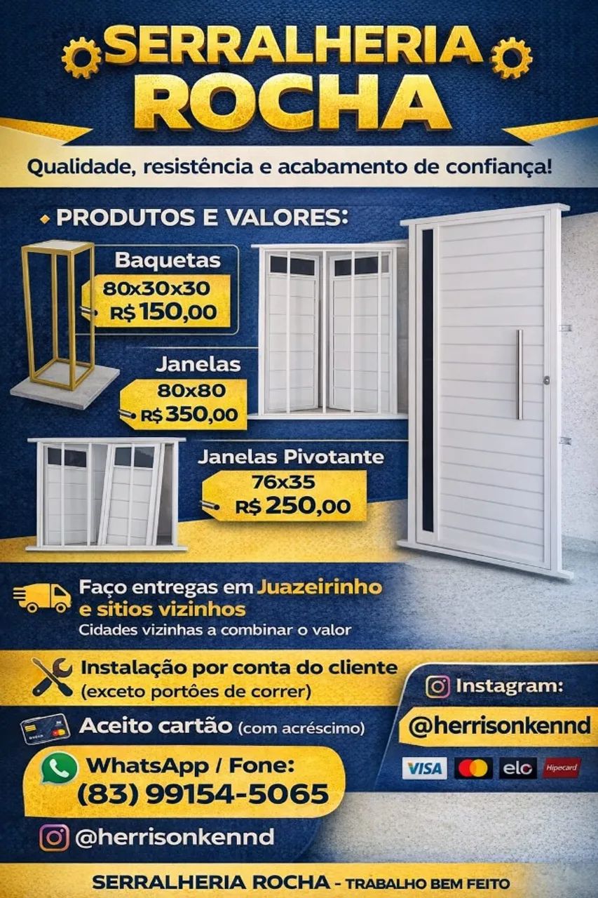 Portas , portões e janelas 