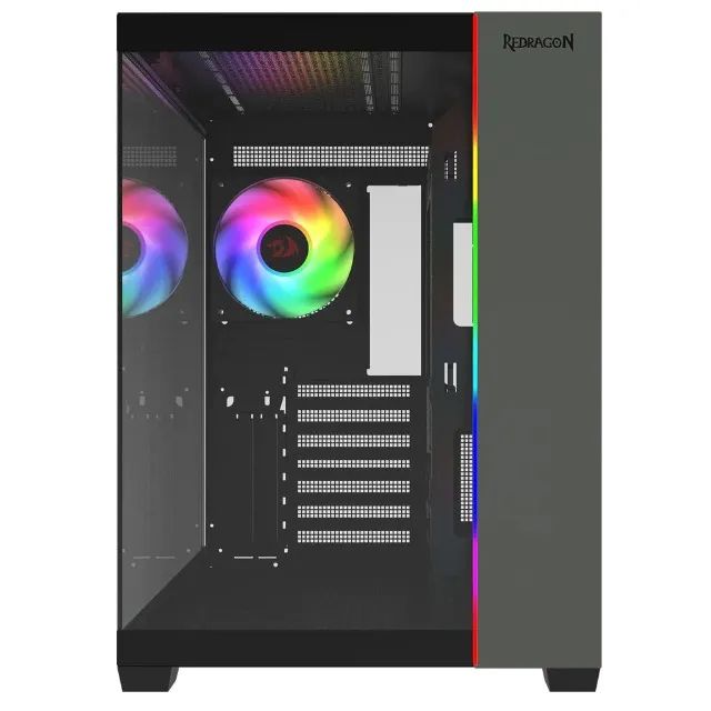 GABINETE GAMER REDRAGON TESSERACT RGB PRETO CA-614B (FANS NÃO INCLUSAS) NOVO LACRADO! - Foto 4