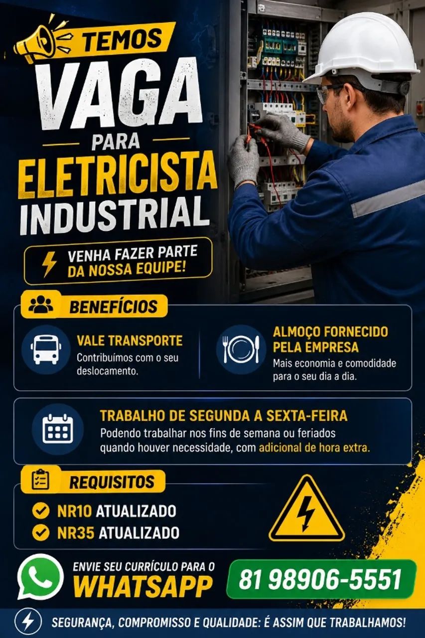 AUXILIAR DE ELETRICISTA E ELETRICISTA INDUSTRIAL - Foto 2