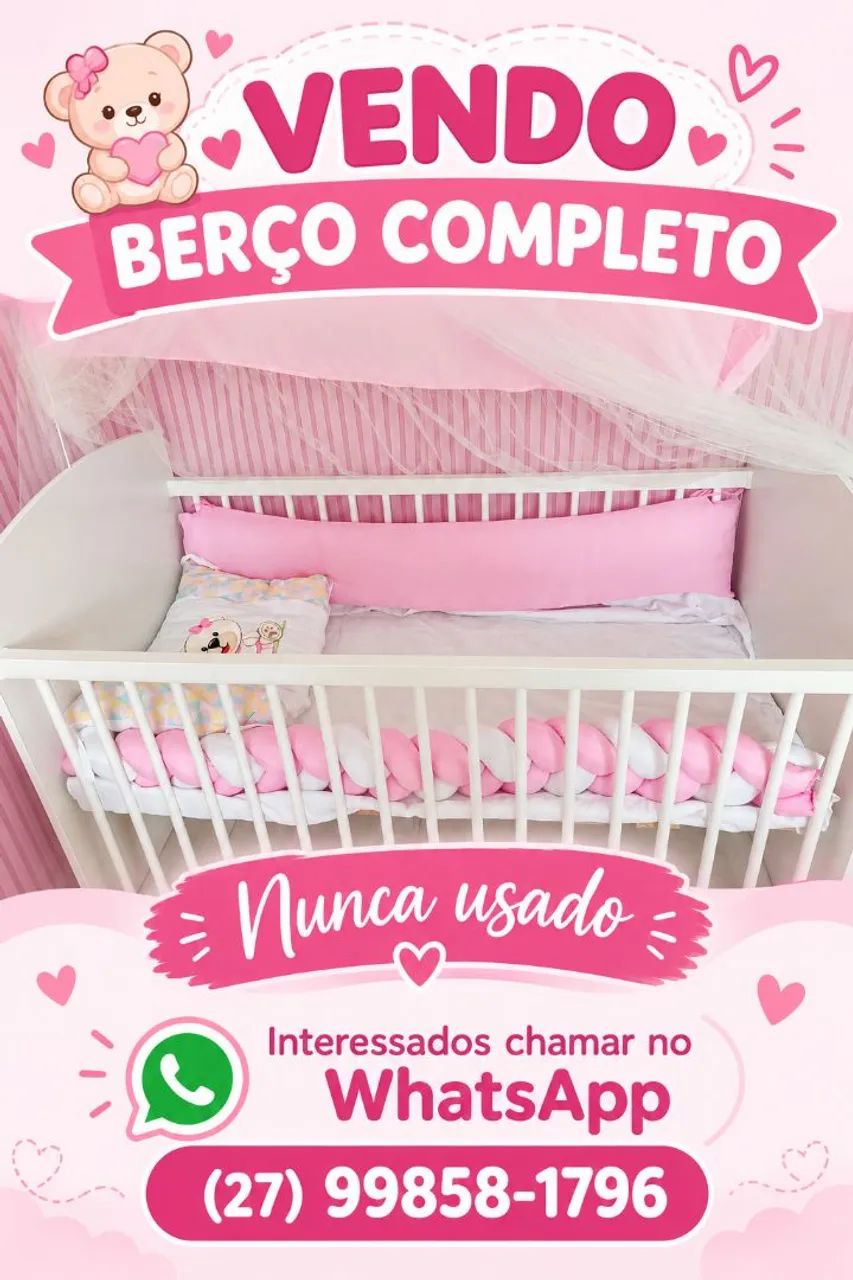 BERÇO NOVO COMPLETO 