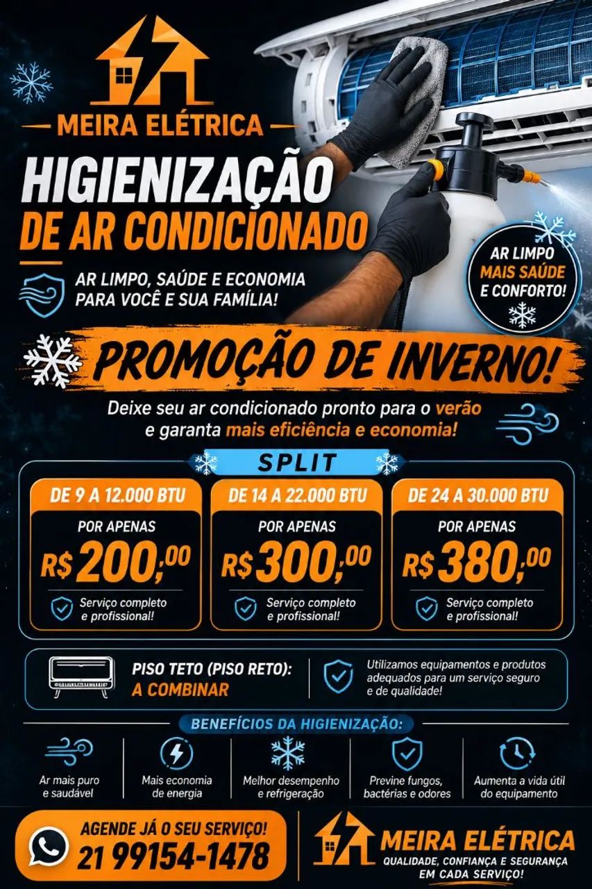 Higienização de ar condicionado 
