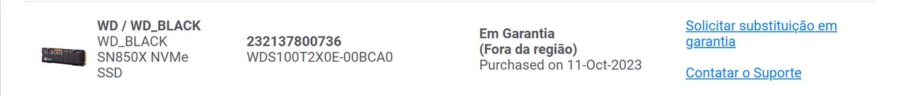 Ssd m.2 NVMe WD Black SN850X 1TB Usado - Foto 5