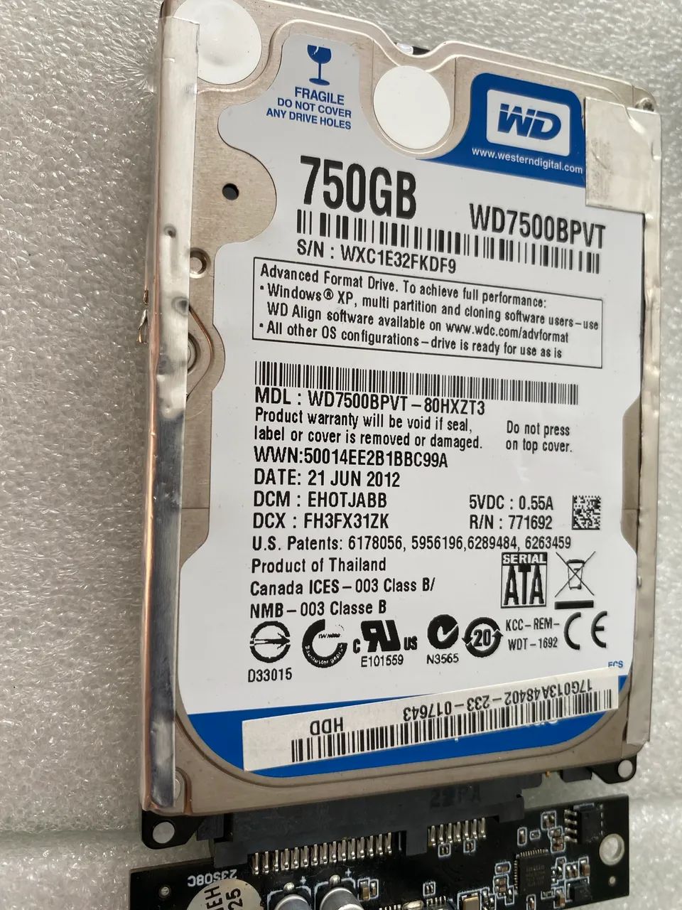 Hd de 750 gigas 2.5
