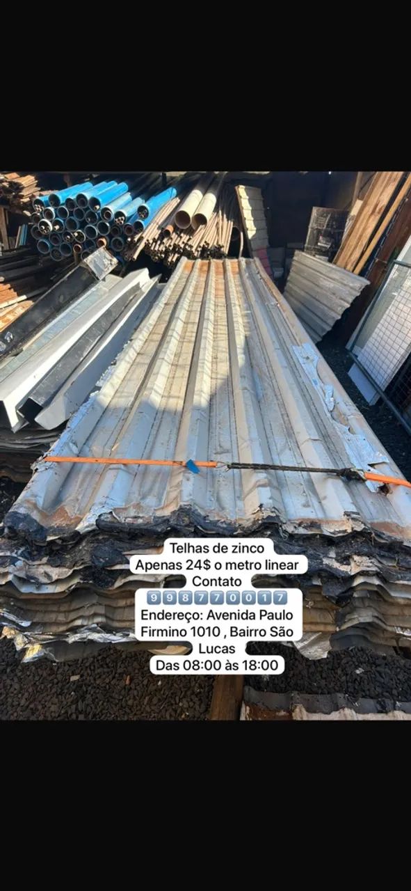 Telhas de zinco usada 