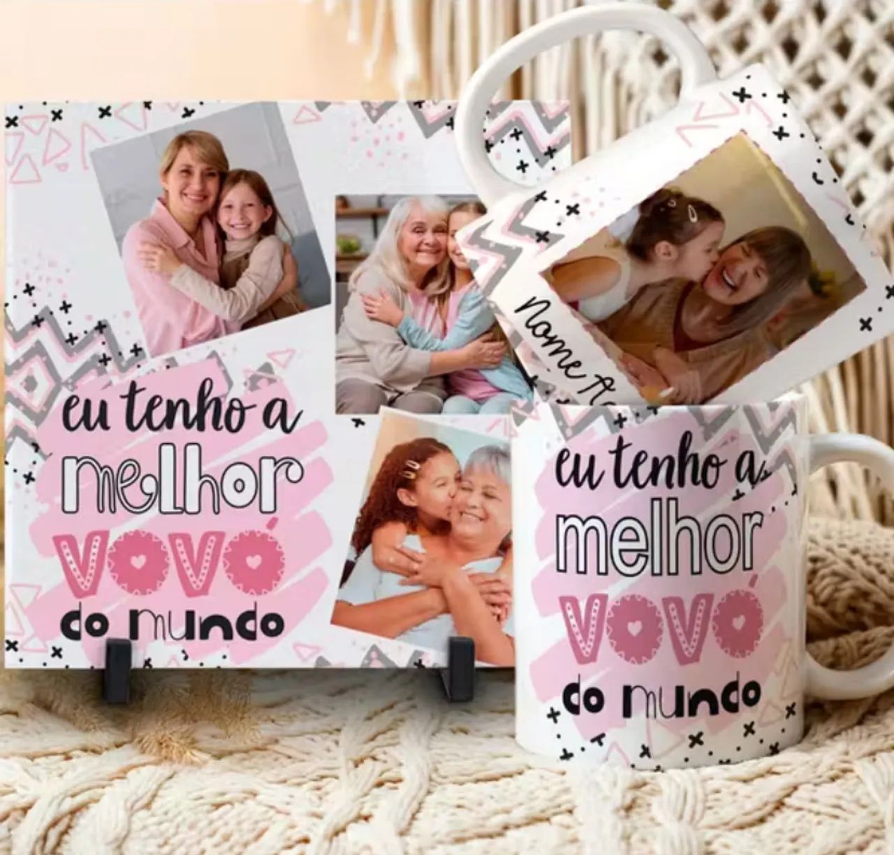 Kit presente caneca personalizada + azulejo personalizado  - Foto 2