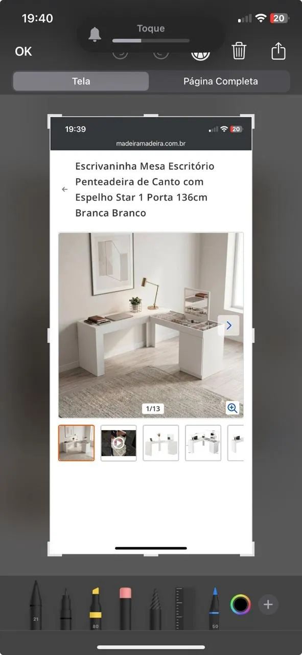 Escrivaninha , mesa escritorio com penteadeira - Foto 3