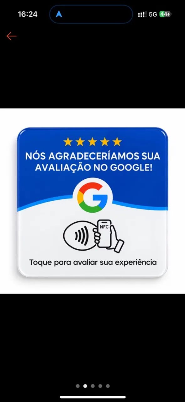     Plaquinha NFC Google Avaliações para Empresas