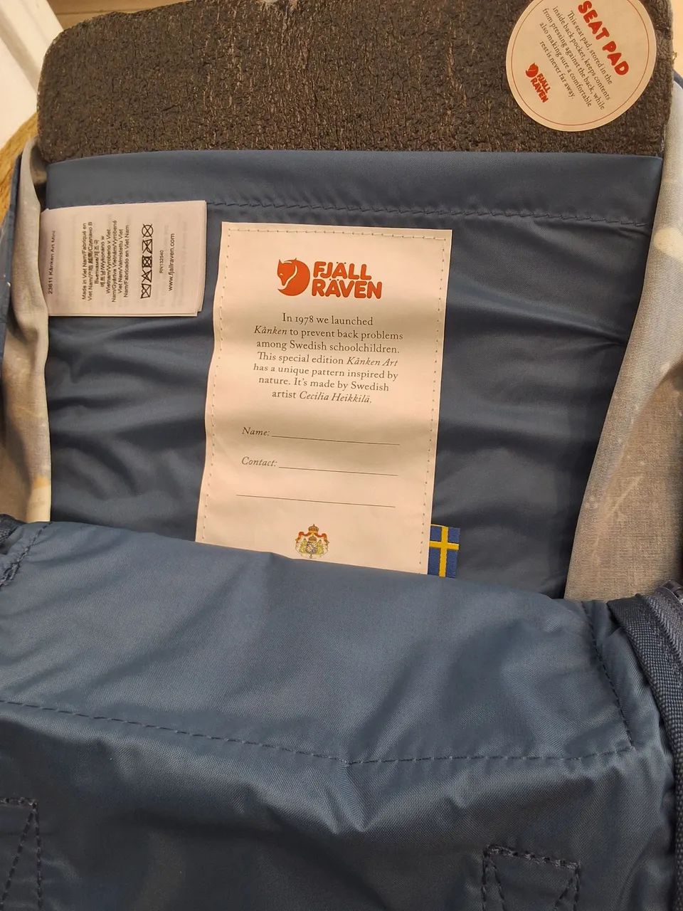 makonojackk Mochila mini Kanken Ed Limitada Artic Fox Cor Blue Nova 30x25x12