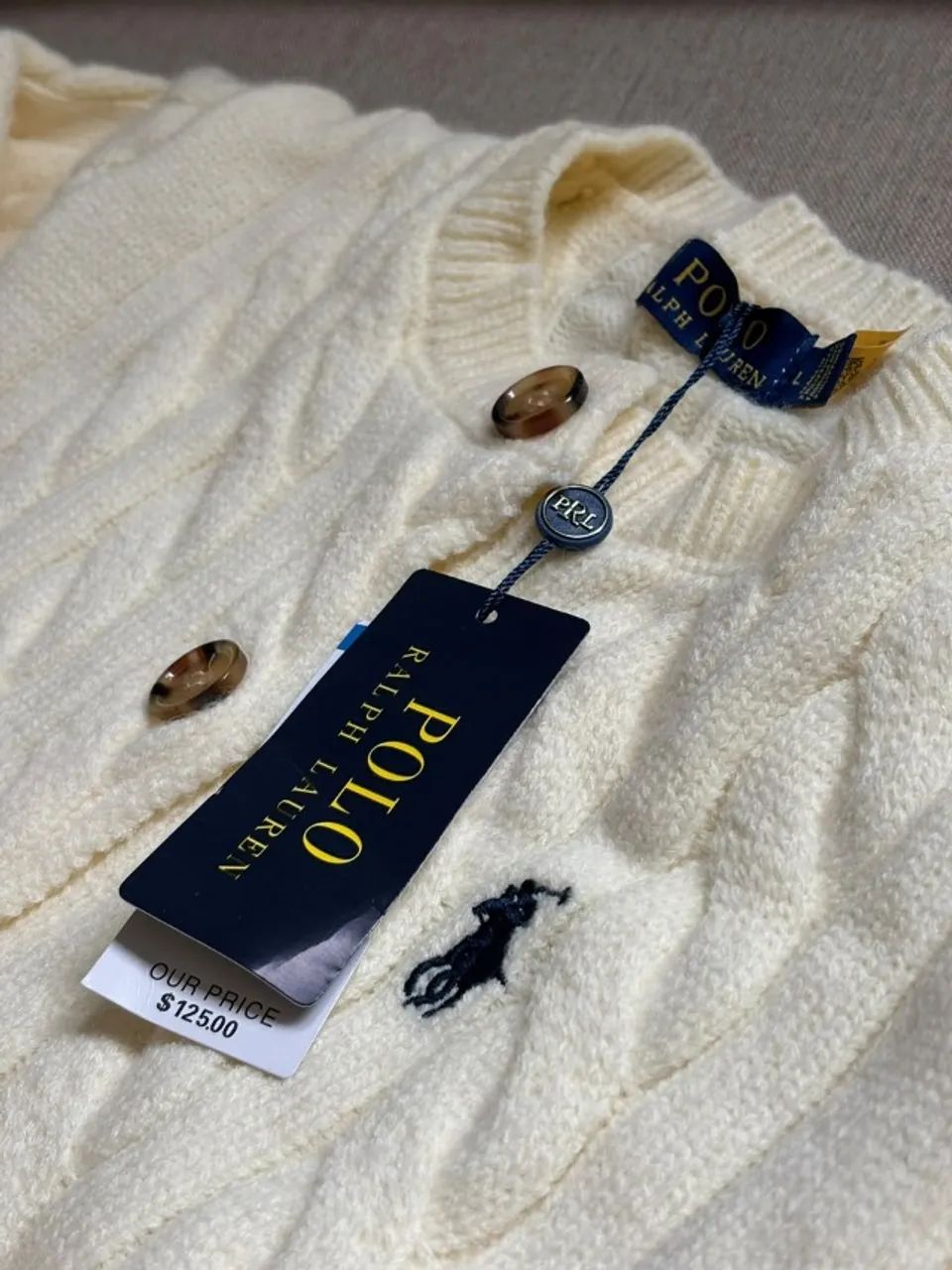 Cardigan Polo Ralph Lauren off-white - Foto 4