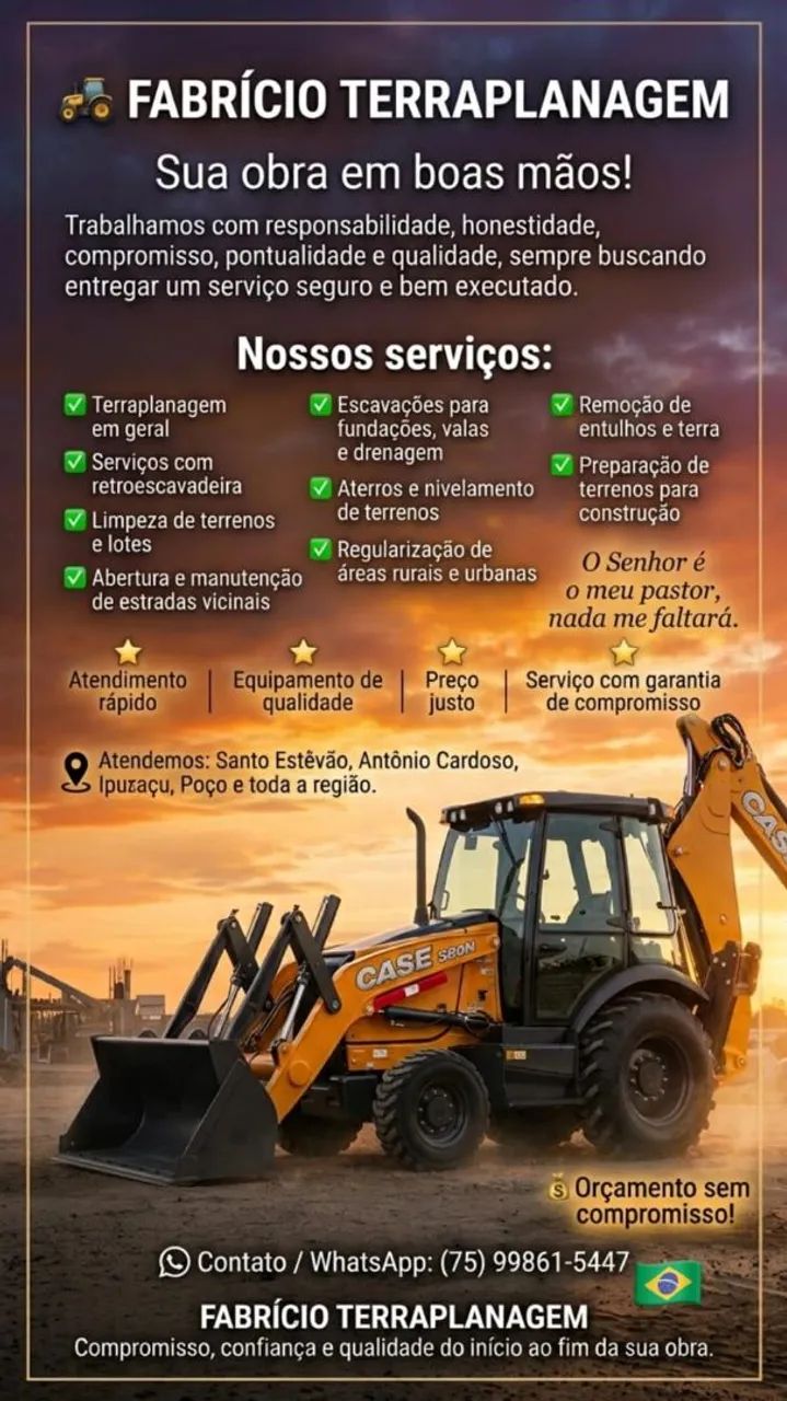 Locação de Retro Escavadeira