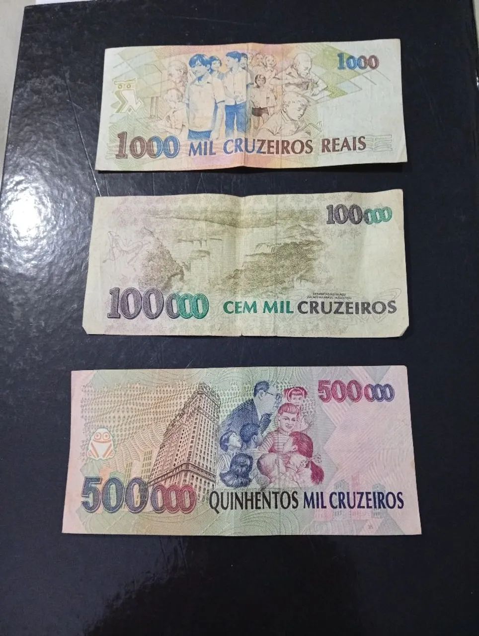 Cédula de dinheiro antigos 