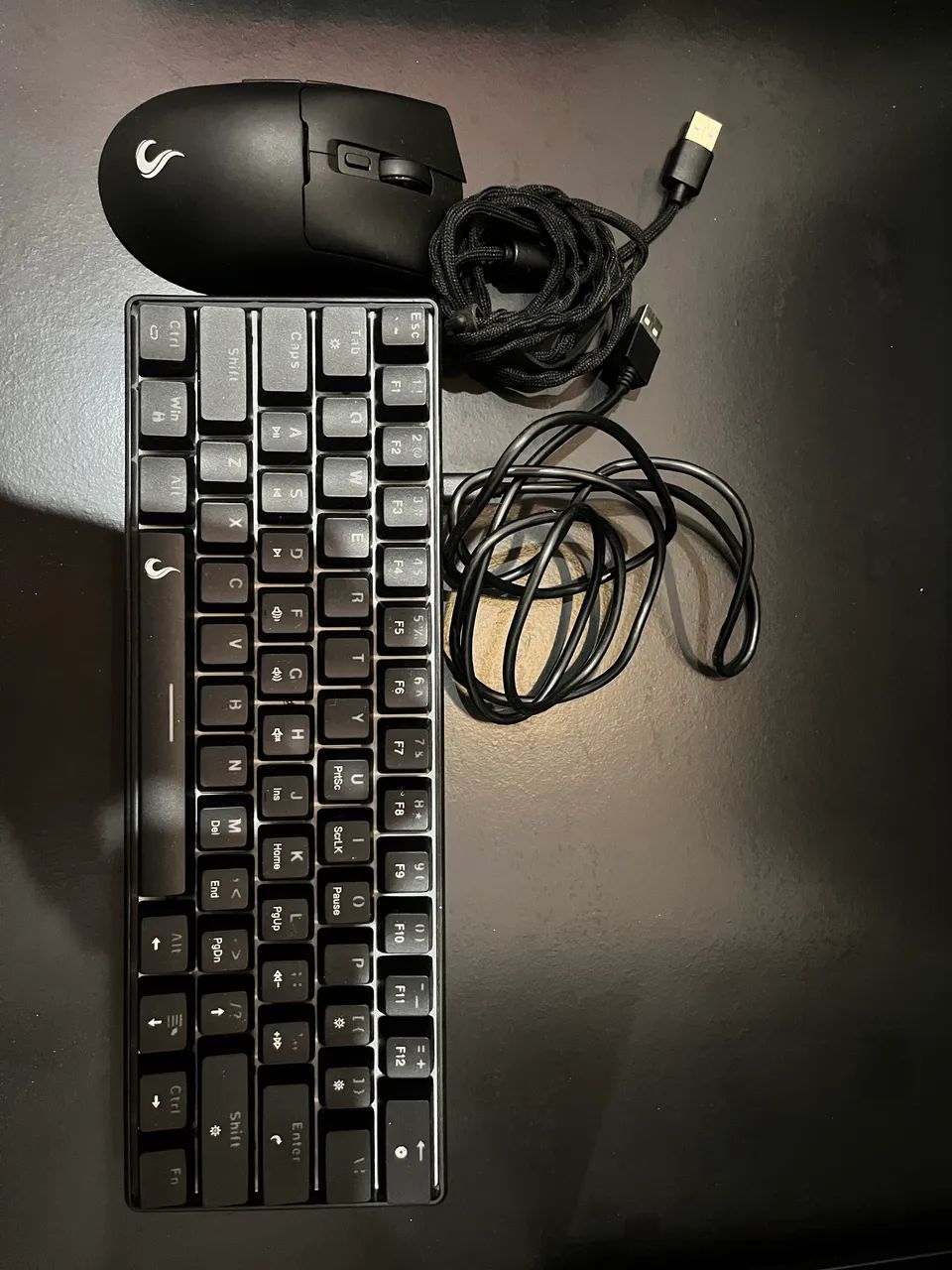 Kit mouse é teclado mecânico rise mode black  - Foto 2