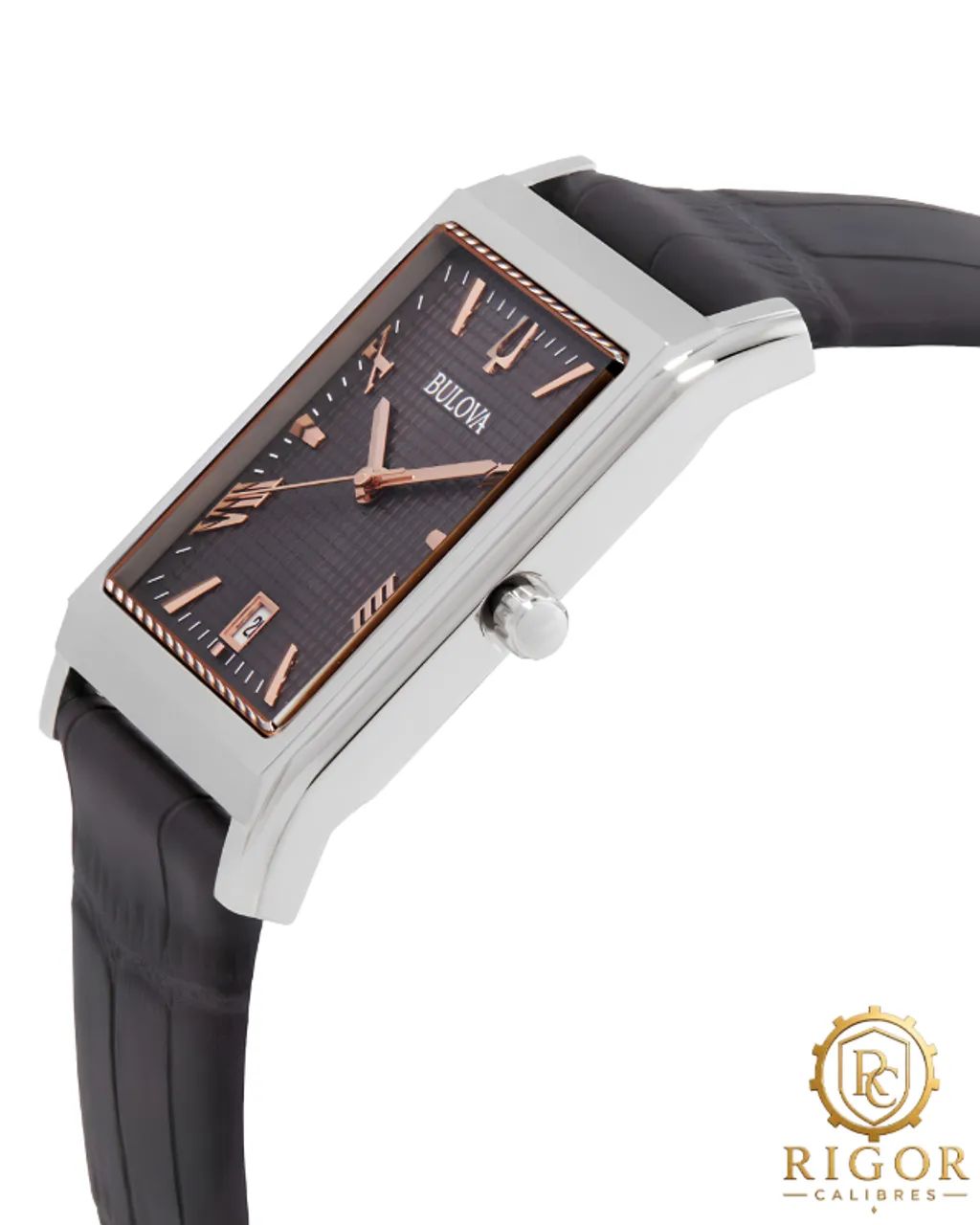 Relógio Masculino Bulova Sutton Retangular 96B443: Safira, Quartzo, Cinza - Foto 2