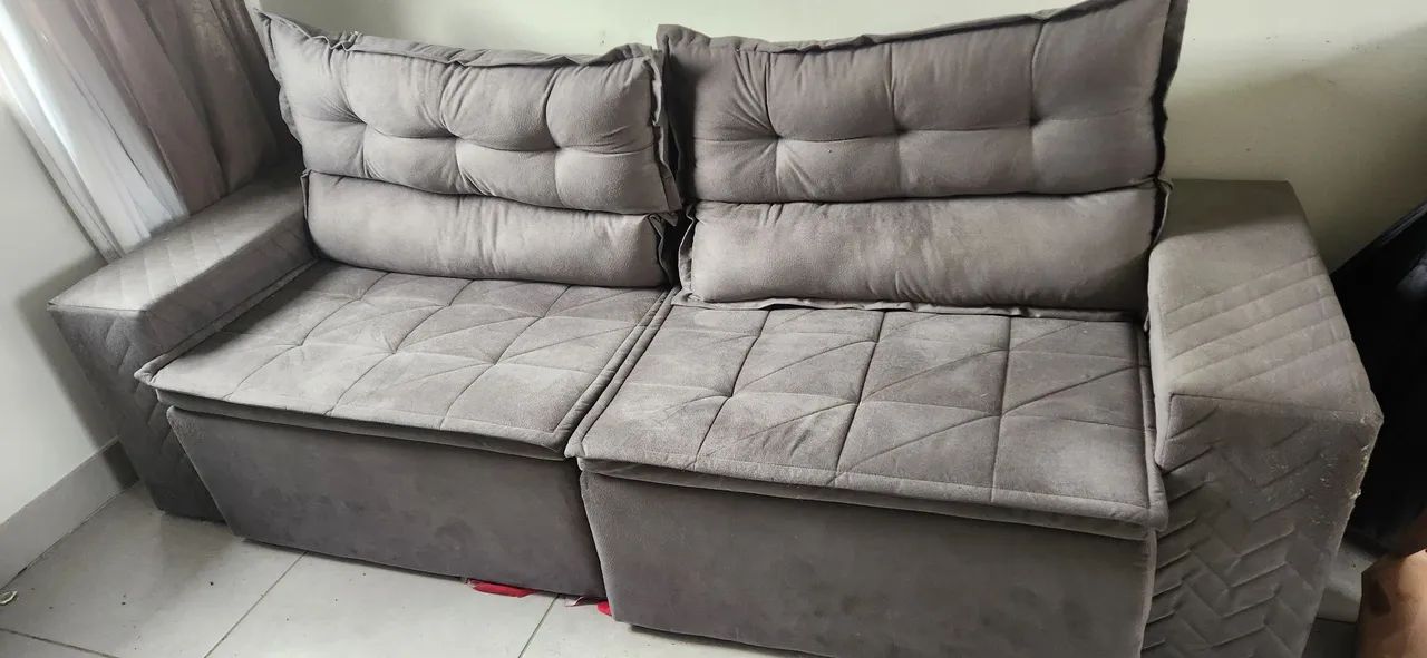 Sofá Cama Reclinavel 4 Lugares 2,40m