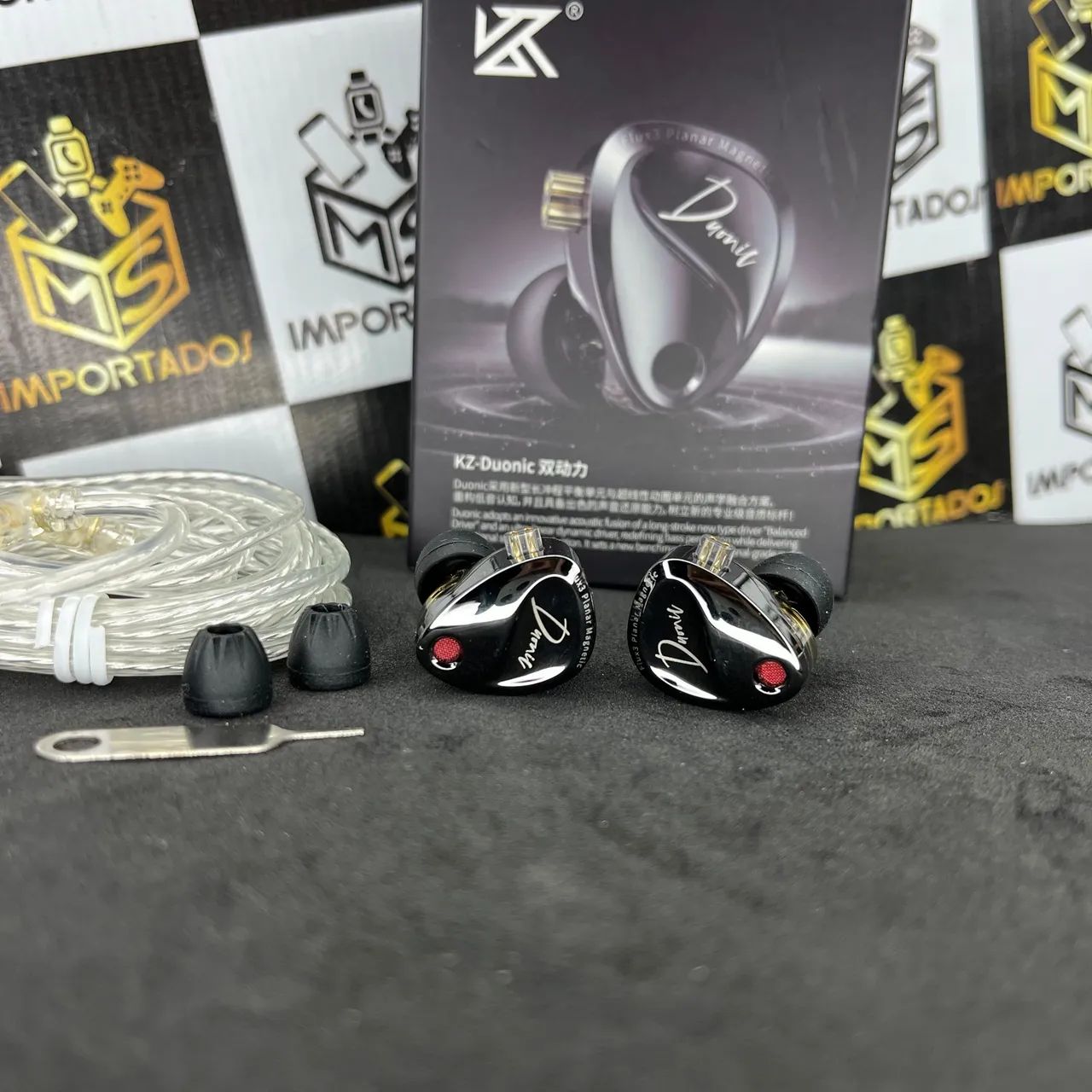 Fone KZ DUONIC TUNING - Híbrido Planar + Dinâmico com Ajuste de Som - Foto 3